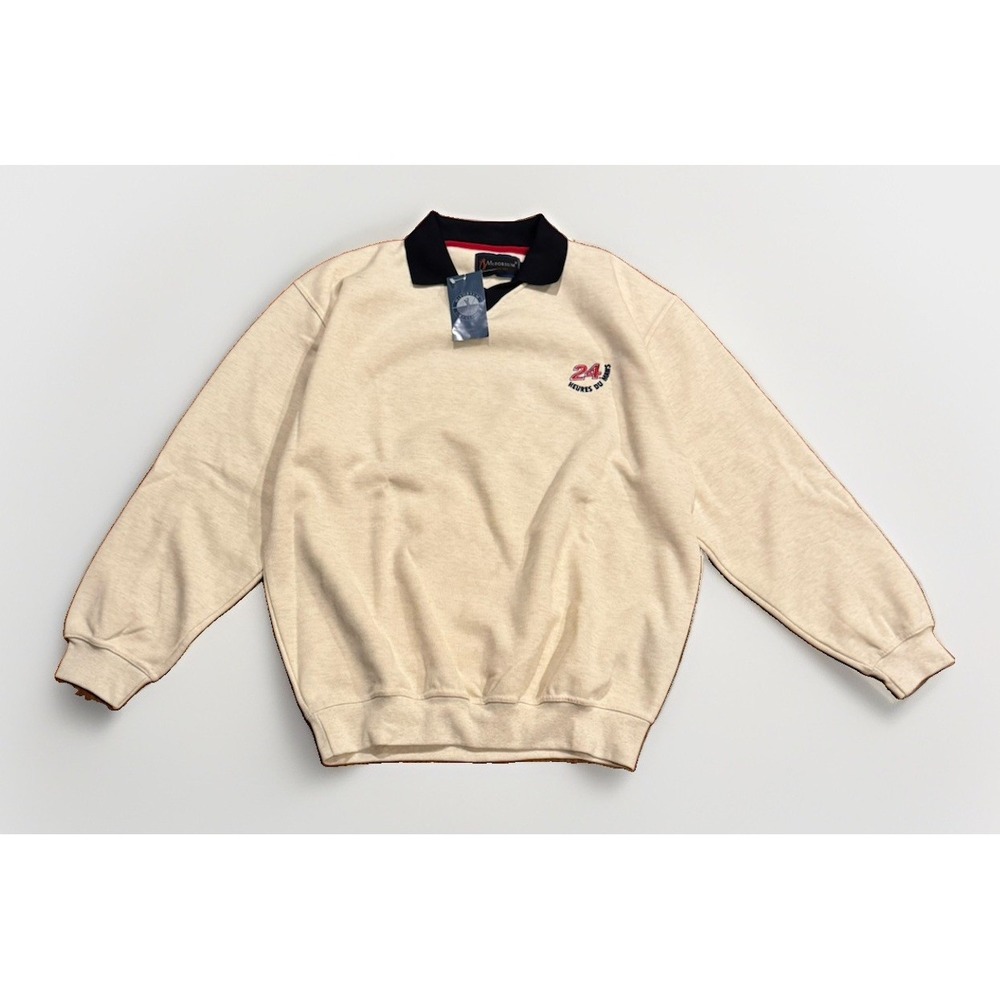 Vintage Les 24 Heures Du Mans Sweater XL Golf Rugby Le Mans Car Racing New Rare